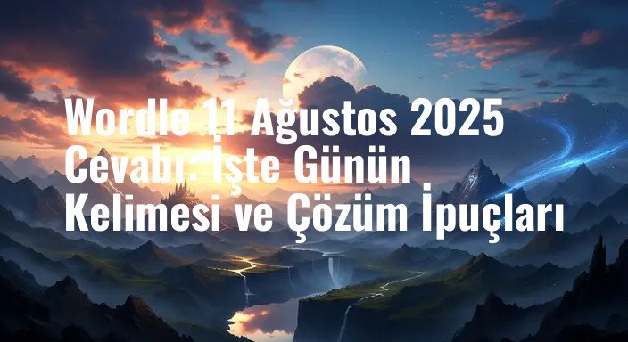 Wordle 11 Ağustos 2025 Cevabı: İşte Günün Kelimesi ve Çözüm İpuçları