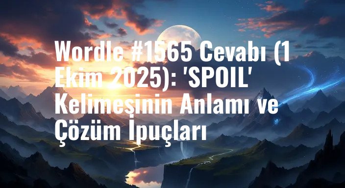 Wordle #1565 Cevabı (1 Ekim 2025): 'SPOIL' Kelimesinin Anlamı ve Çözüm İpuçları