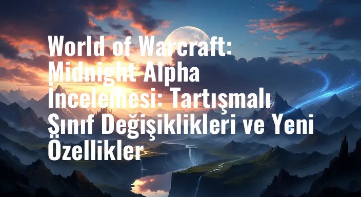World of Warcraft: Midnight Alpha İncelemesi: Tartışmalı Sınıf Değişiklikleri ve Yeni Özellikler