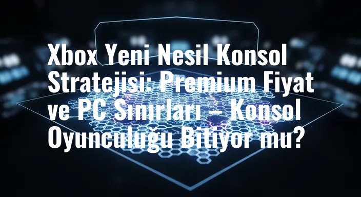 Xbox Yeni Nesil Konsol Stratejisi: Premium Fiyat ve PC Sınırları – Konsol Oyunculuğu Bitiyor mu?