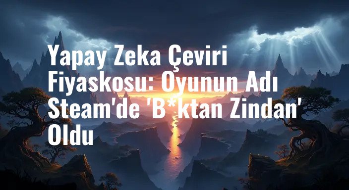 Yapay Zeka Çeviri Fiyaskosu: Oyunun Adı Steam'de 'B*ktan Zindan' Oldu
