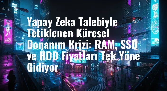 Yapay Zeka Talebiyle Tetiklenen Küresel Donanım Krizi: RAM, SSD ve HDD Fiyatları Tek Yöne Gidiyor