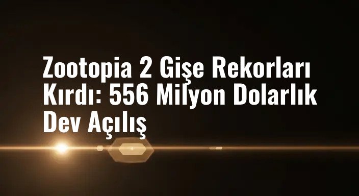 Zootopia 2 Gişe Rekorları Kırdı: 556 Milyon Dolarlık Dev Açılış